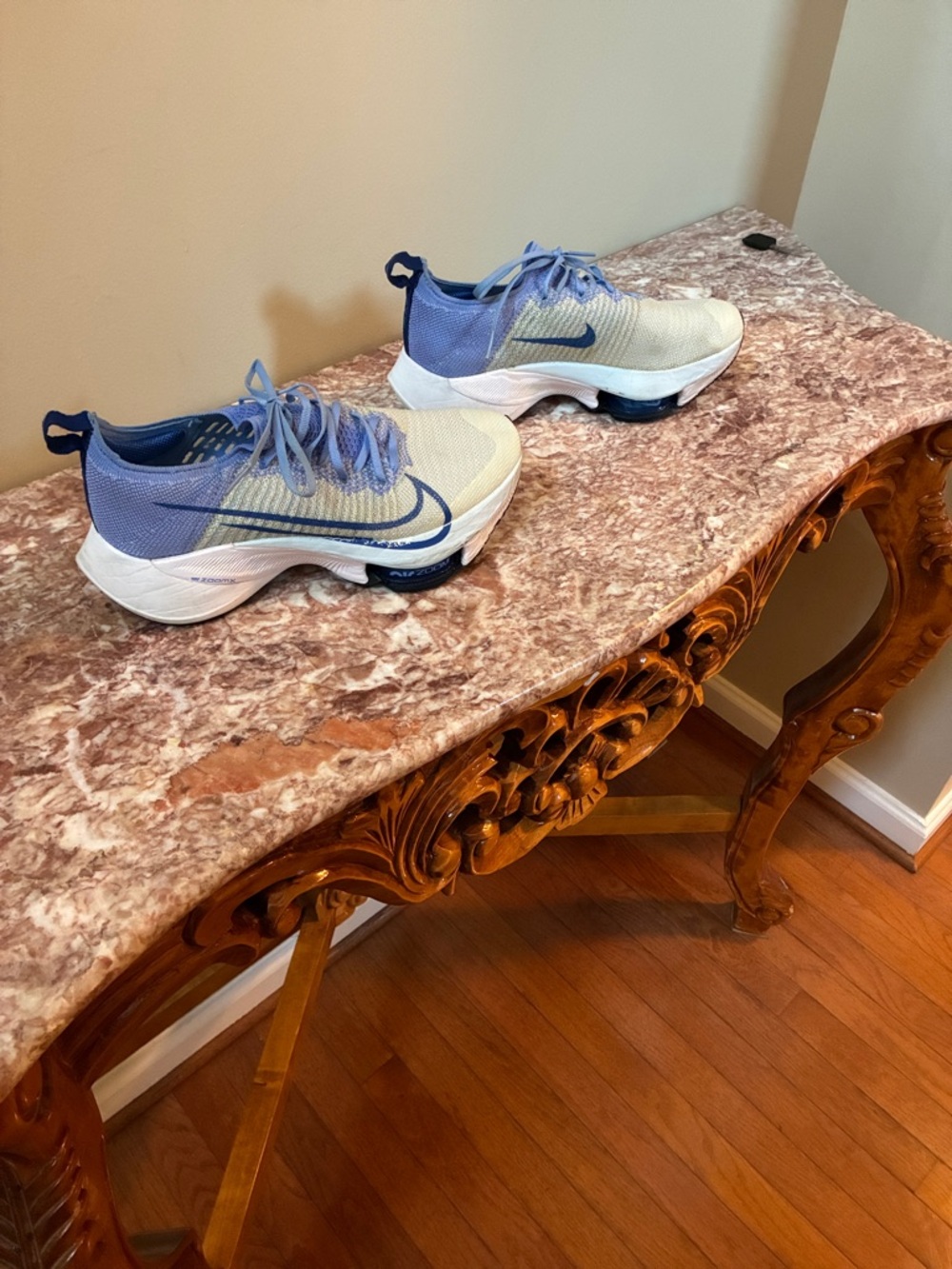 Nike Zoomx Blue and White Athletic Sneakers only wore a couple times
